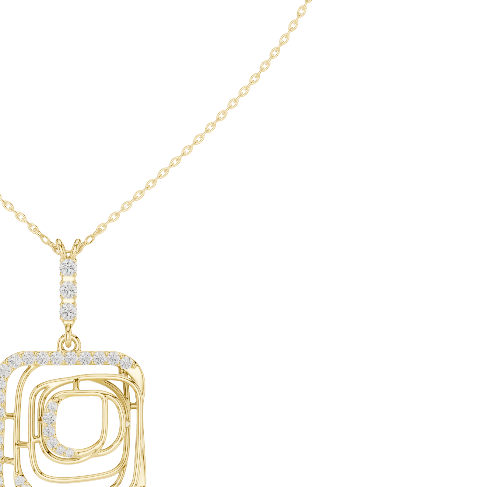 Gold Necklace SBWN (52), Yellow Gold, view 3