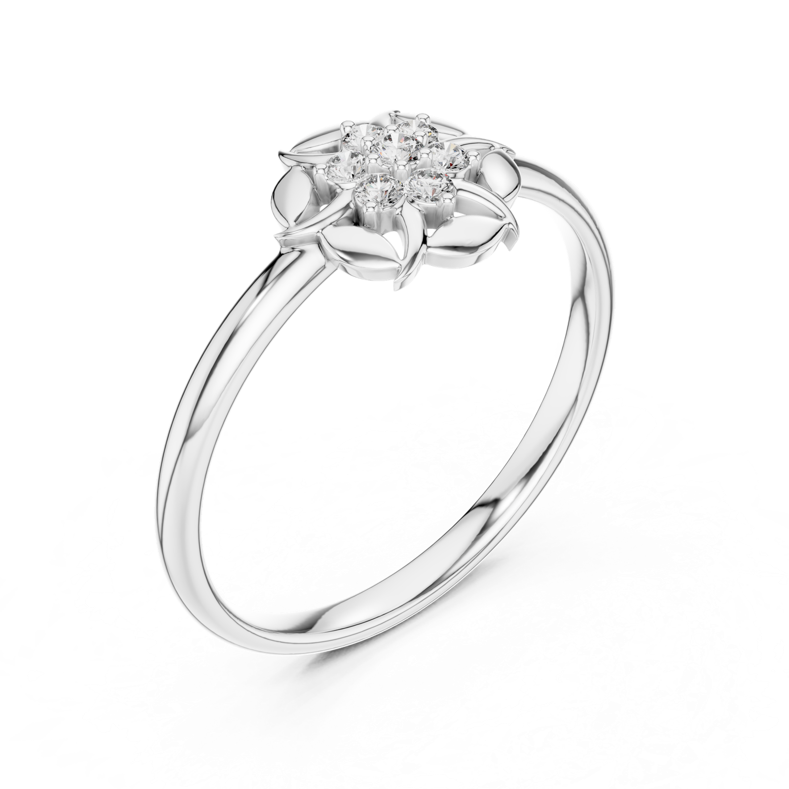 Gold Ring 1 (380), White Gold, view 2
