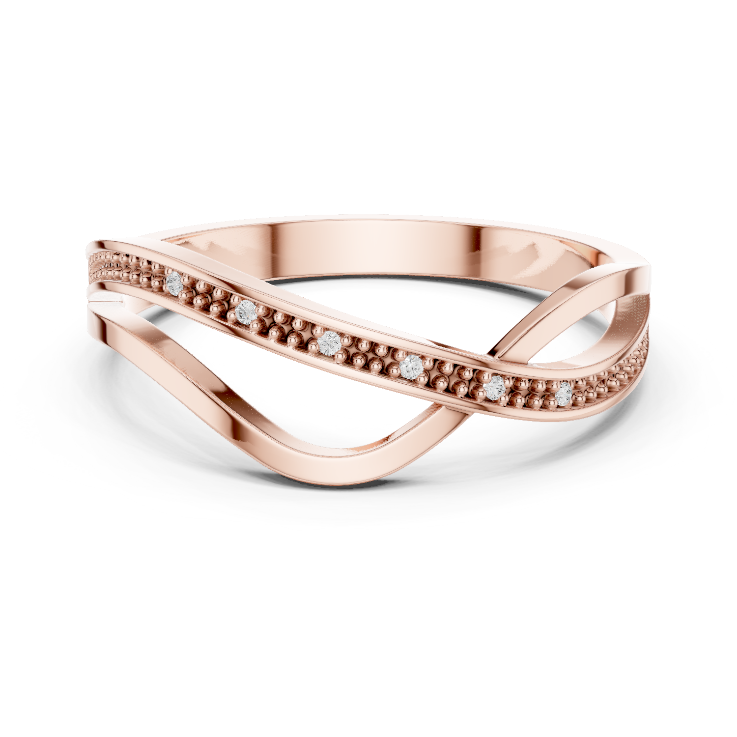 Gold Ring DDLR-738, Rose Gold