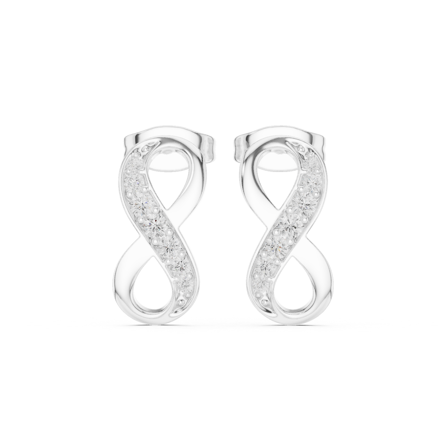 Gold Earrings SBER(51), White Gold