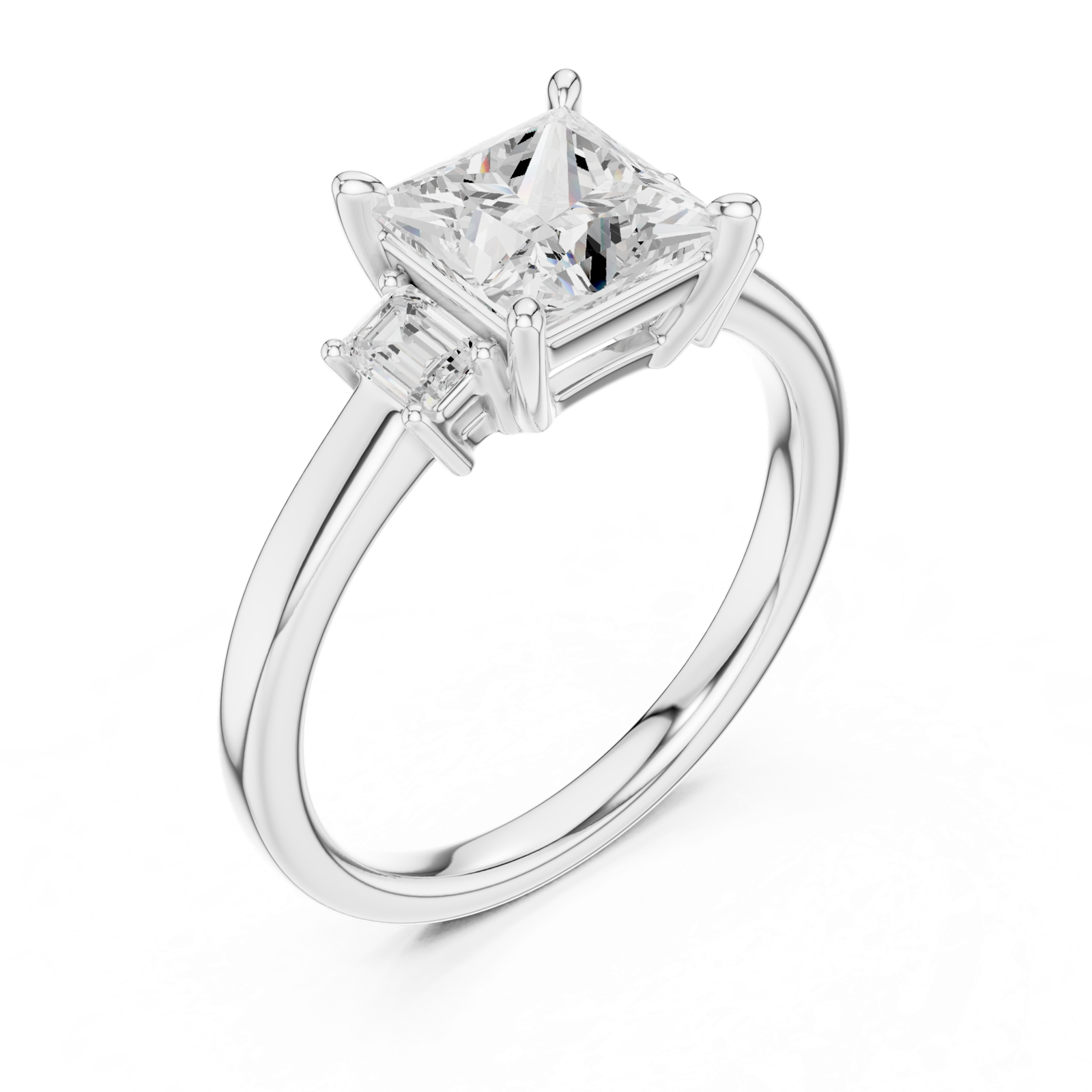 Gold Ring DDLR-871, White Gold, view 2