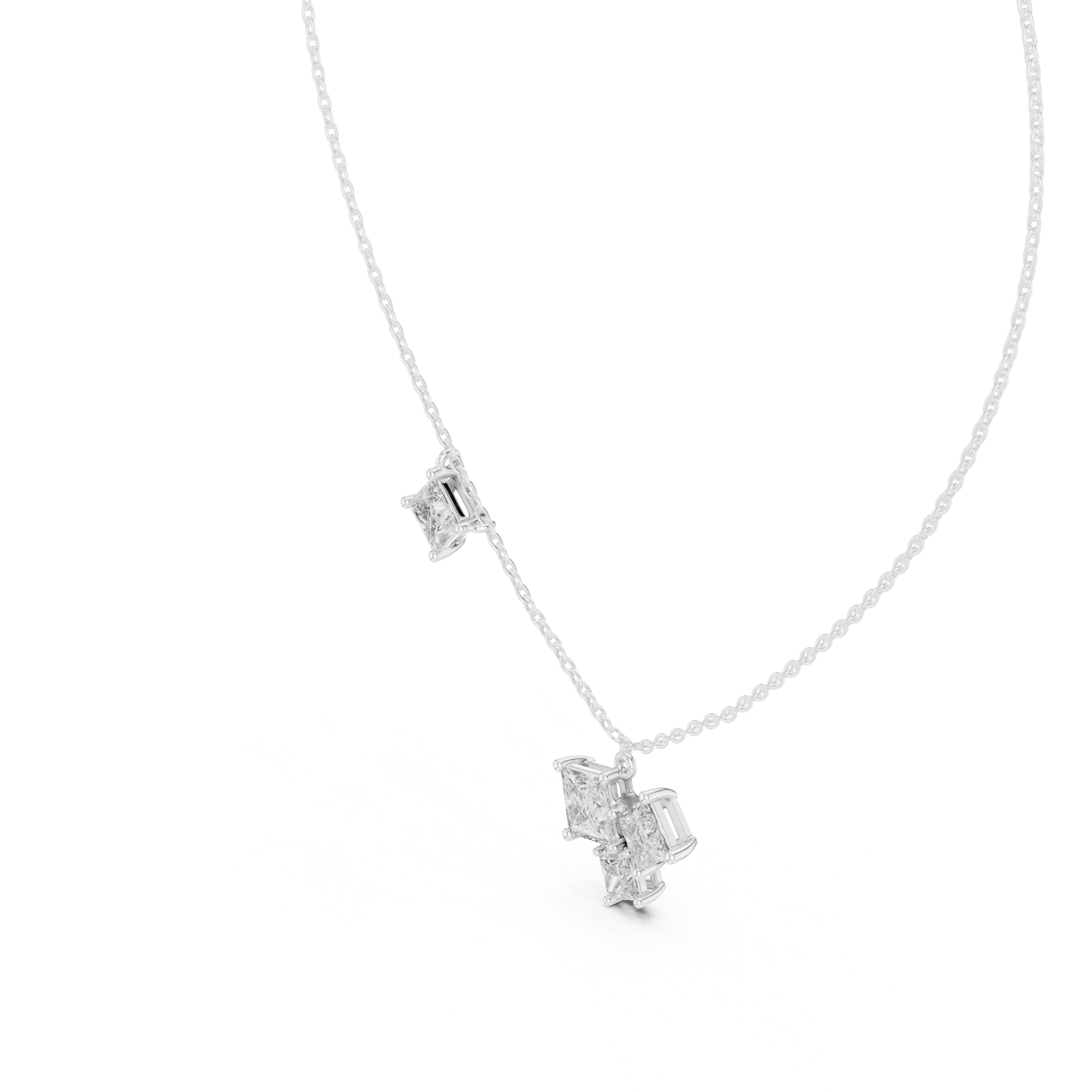 Gold Pendant GPD-0024, White Gold, view 2