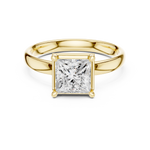 Gold Jewelry L36-10, Princess center stone, Yellow Gold, view 4