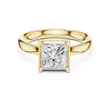 Gold Jewelry L36-10, Princess center stone, Yellow Gold, view 4