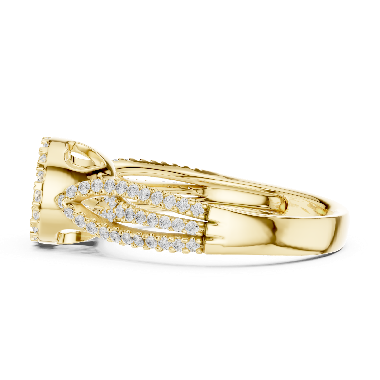 Gold Ring DDLR-755, Yellow Gold, view 3