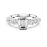 Gold Ring DDLR-1068, White Gold, view 4
