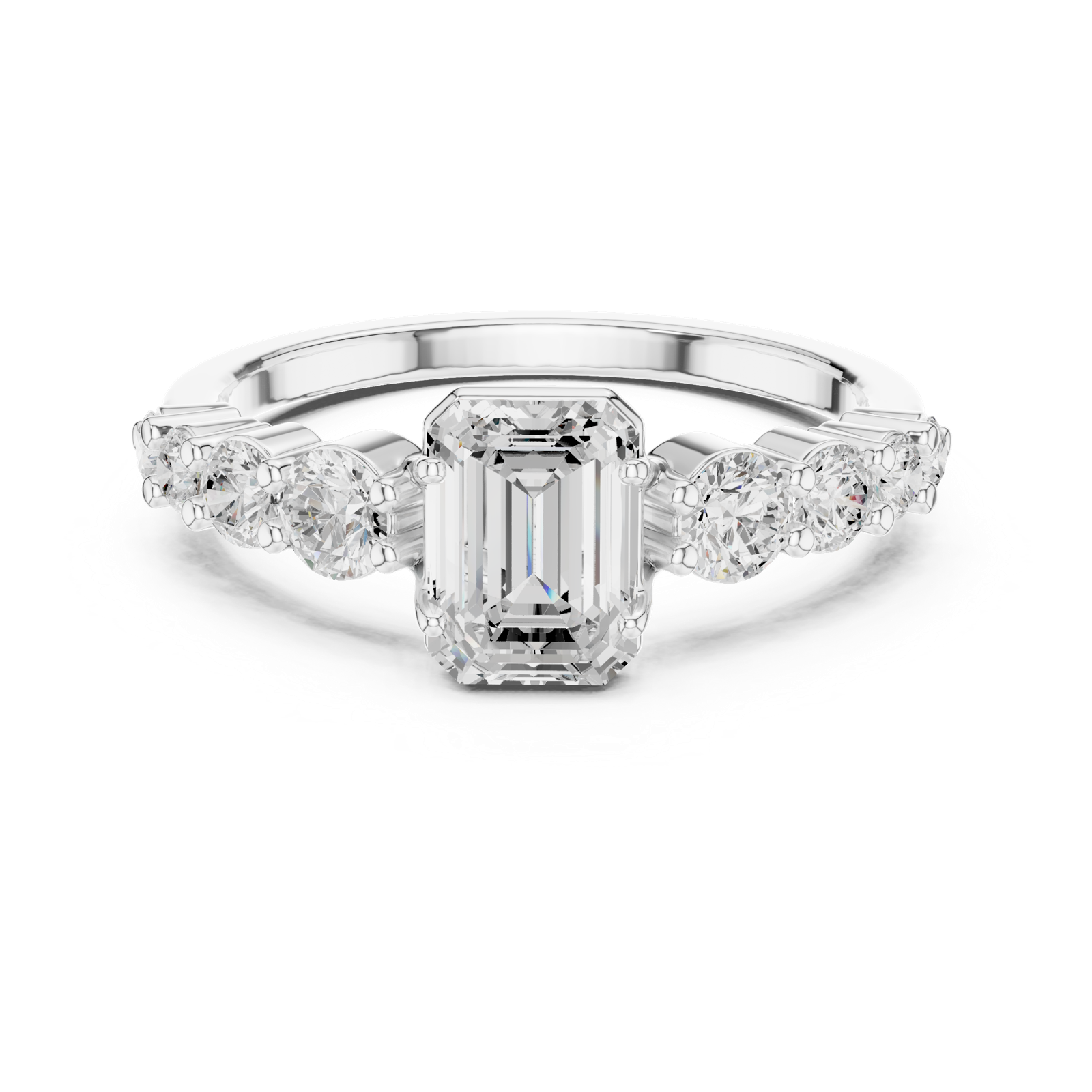 Gold Ring DDLR-1068, White Gold, view 4