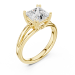 Gold Jewelry L36-7, Princess center stone, Yellow Gold, view 2