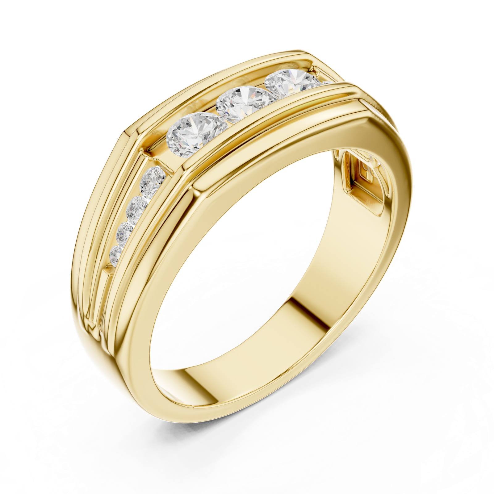 Gold Men's Ring GGR-0018, Yellow Gold, view 2