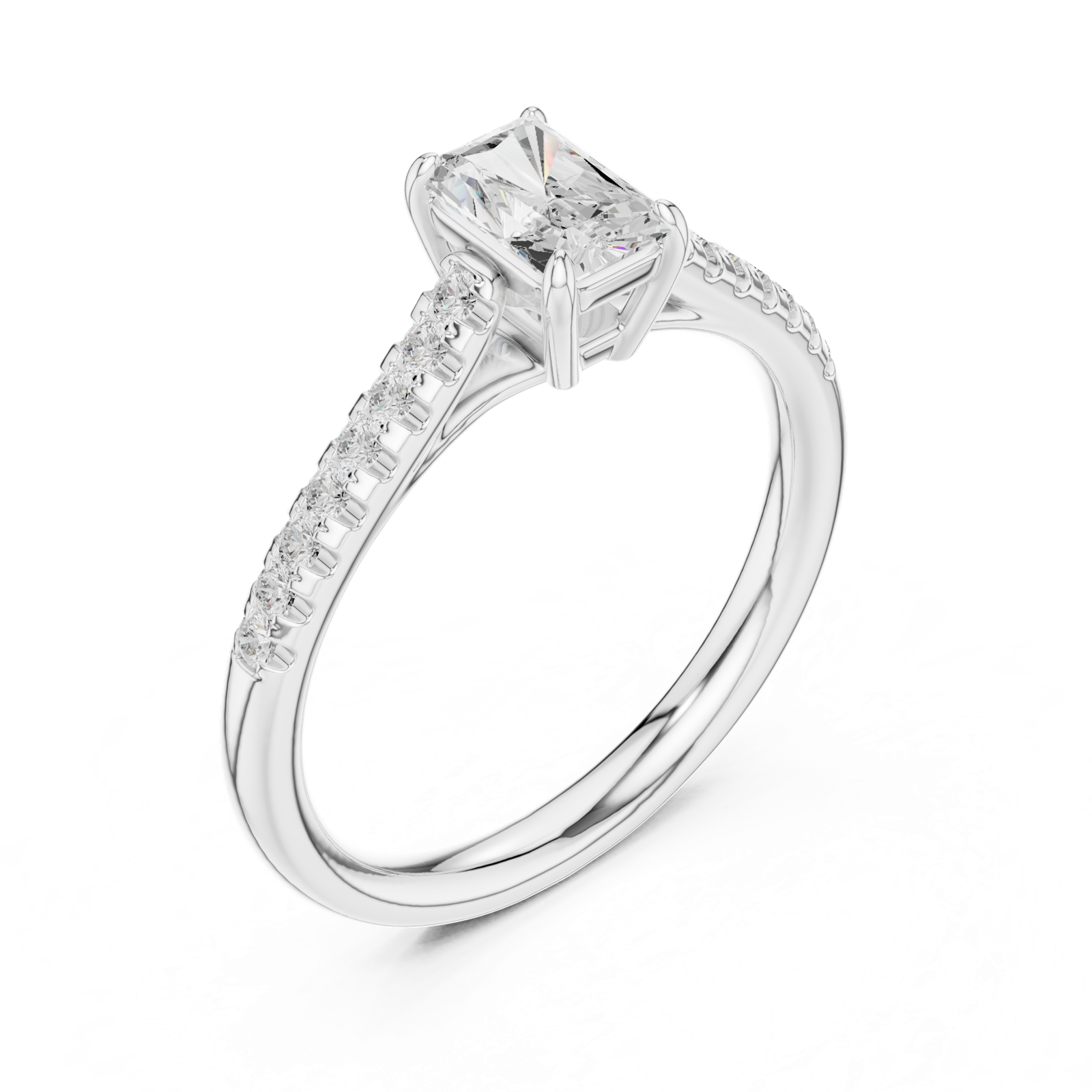 Gold Ring DDLR-587, White Gold, view 2
