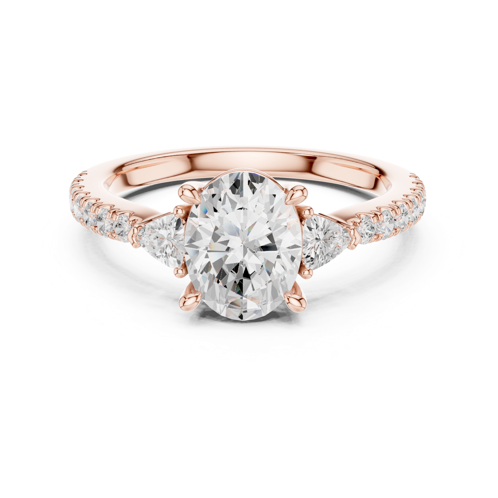 Gold Ring DDLR-859, Rose Gold, view 4