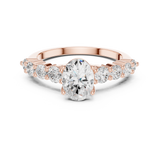 Gold Ring DDLR-1056, Rose Gold, view 4