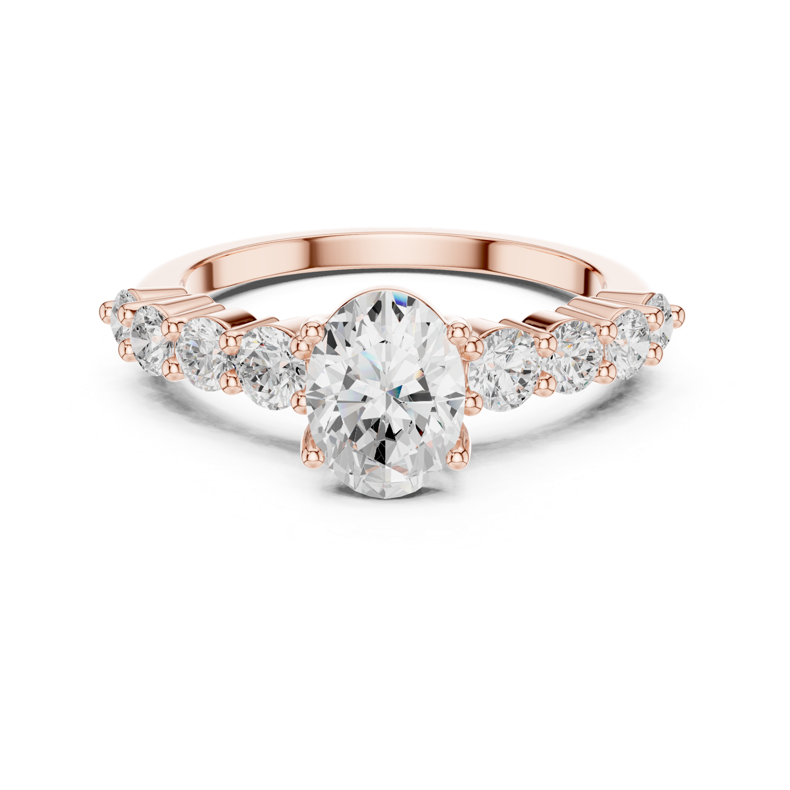 Gold Ring DDLR-1056, Rose Gold, view 4