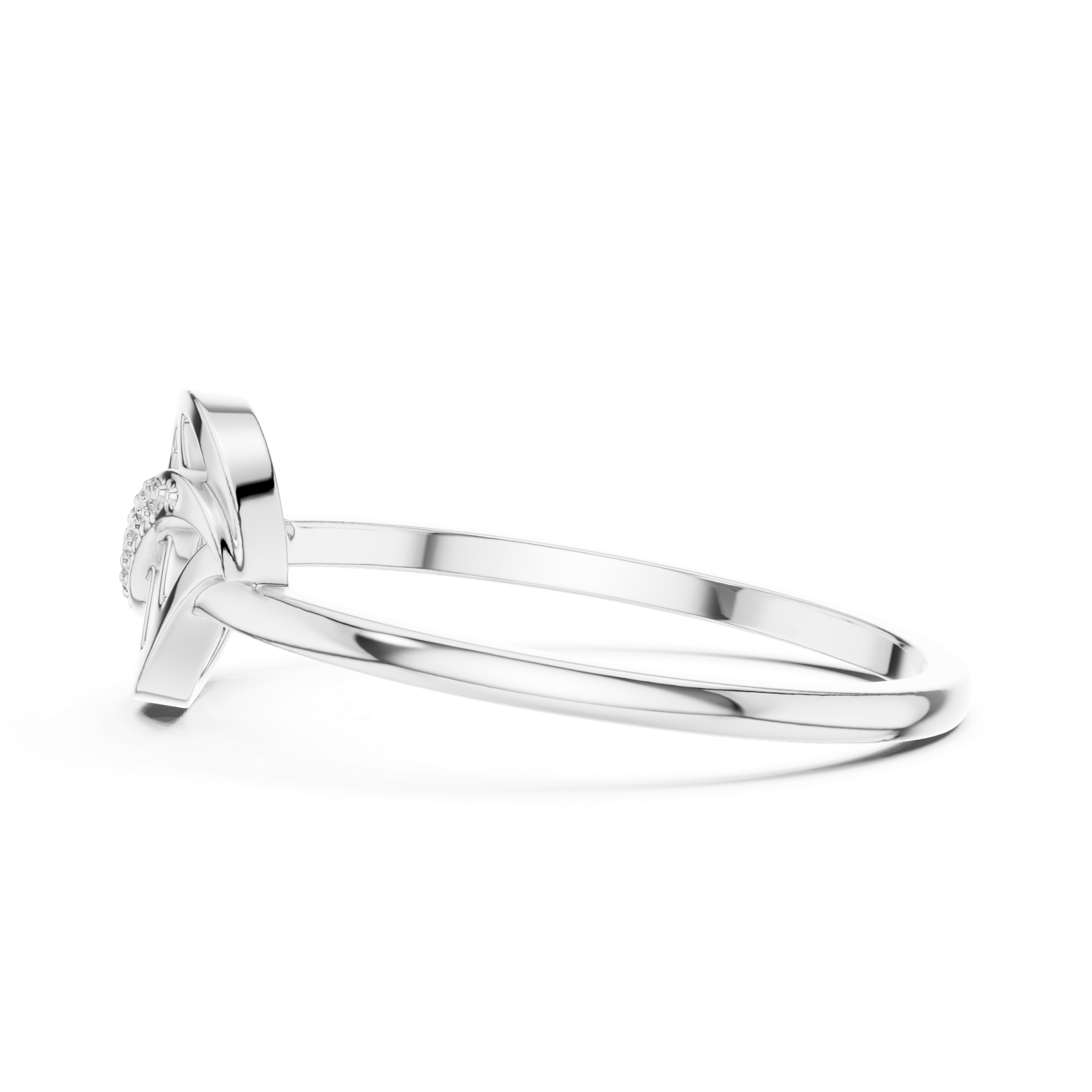 Gold Ring DR-6251, White Gold, view 3