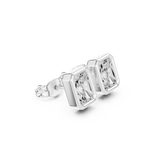 Gold Jewelry DDER-001, Radiant center stone, White Gold, view 1