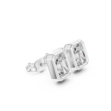 Gold Jewelry DDER-001, Radiant center stone, White Gold, view 1