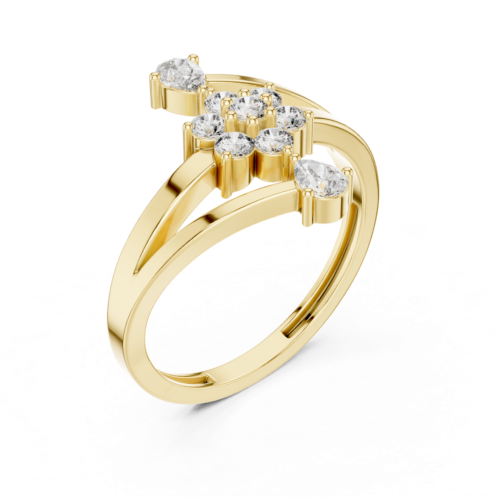 Gold Ring ALR-162, Yellow Gold, view 2