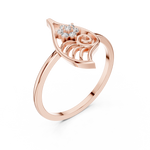 Gold Ring DR-6229, Rose Gold, view 2