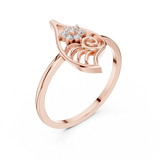 Gold Ring DR-6229, Rose Gold, view 2