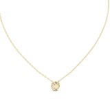 14K Solid Gold Lab Diamond Solitaire Pendant Necklace, Yellow Gold, view 4