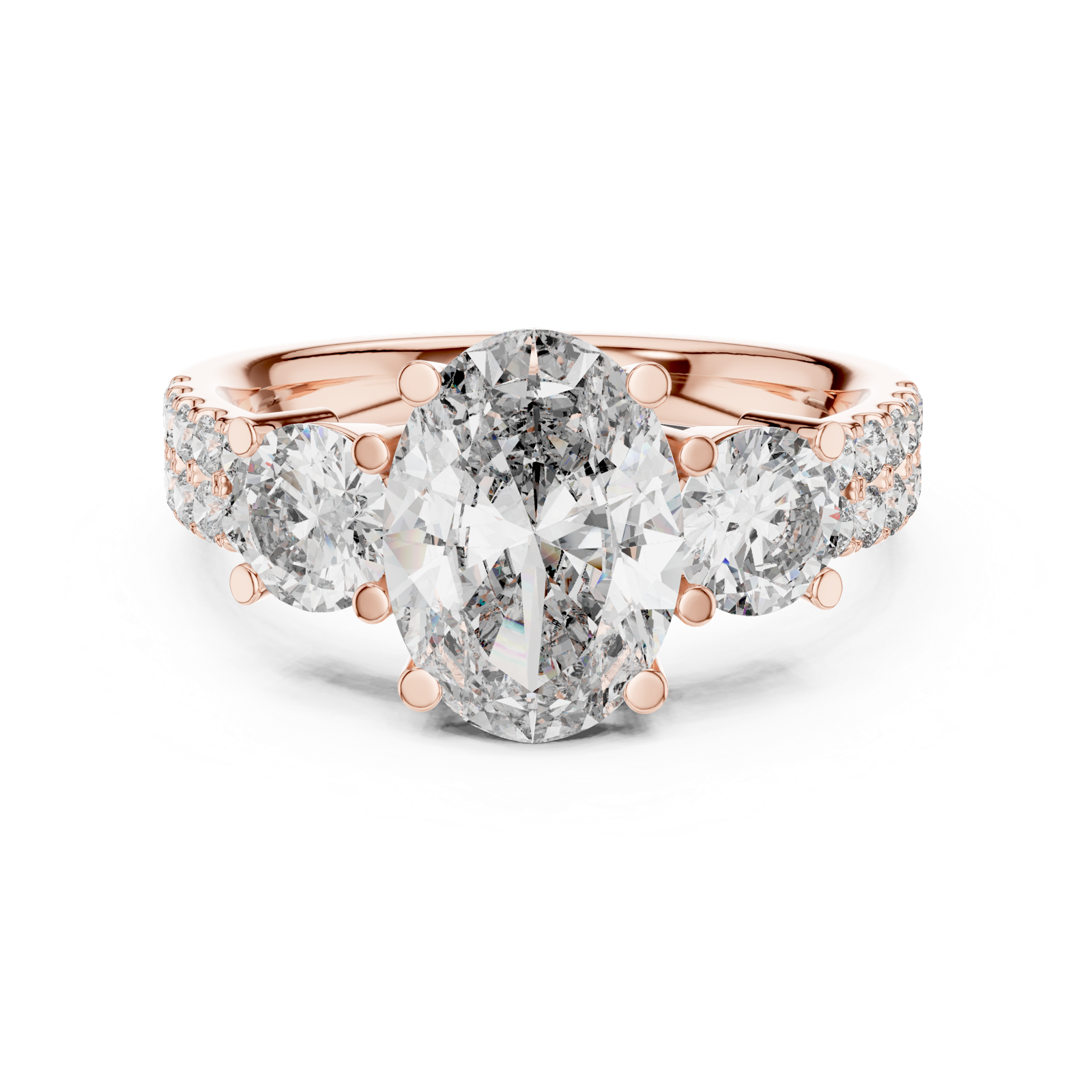 Gold Ring L03-689, Rose Gold, view 4