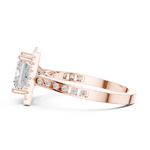 Gold Ring DDLR-349, Princess center stone, Rose Gold, view 3