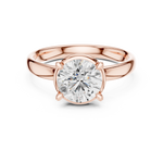 Gold Jewelry L36-10, Round center stone, Rose Gold, view 4