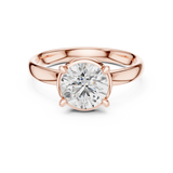 Gold Jewelry L36-10, Round center stone, Rose Gold, view 4
