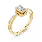 Gold Ring DDLR-520, Yellow Gold, view 2