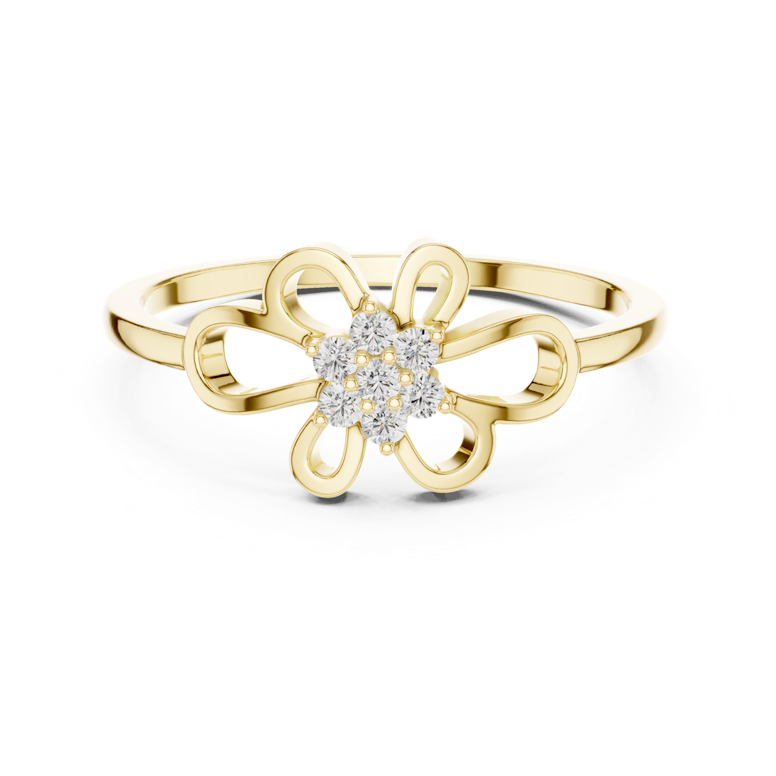 Gold Ring DR-6262, Yellow Gold, view 4