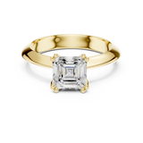 Gold Jewelry L36-8, Asscher center stone, Yellow Gold, view 4