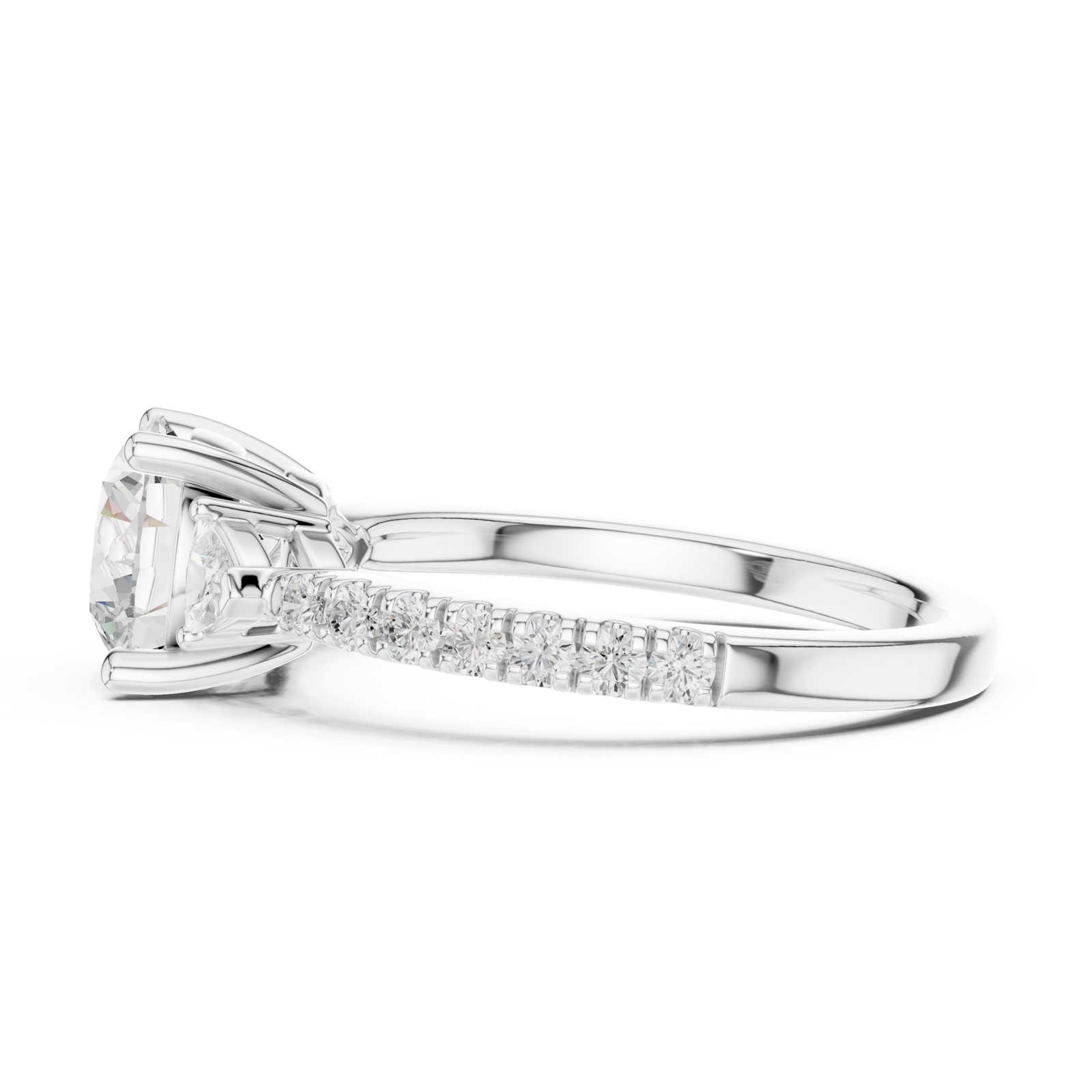 Gold Ring DDLR-863, White Gold, view 3