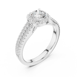 Gold Ring LR-0266, White Gold, view 2