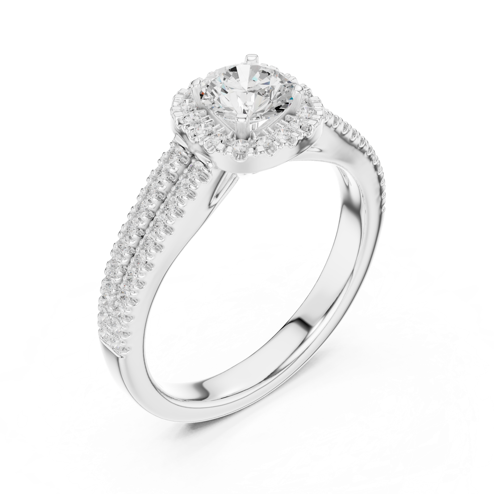 Gold Ring LR-0266, White Gold, view 2