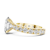 Gold Jewelry L35-63, Oval center stone, Yellow Gold, view 3