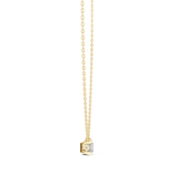 14K Solid Gold Lab Diamond Solitaire Pendant Necklace, Yellow Gold, view 3