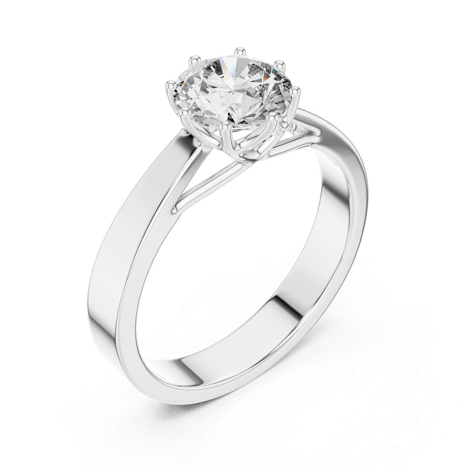 Gold Ring LR-0001, White Gold, view 2