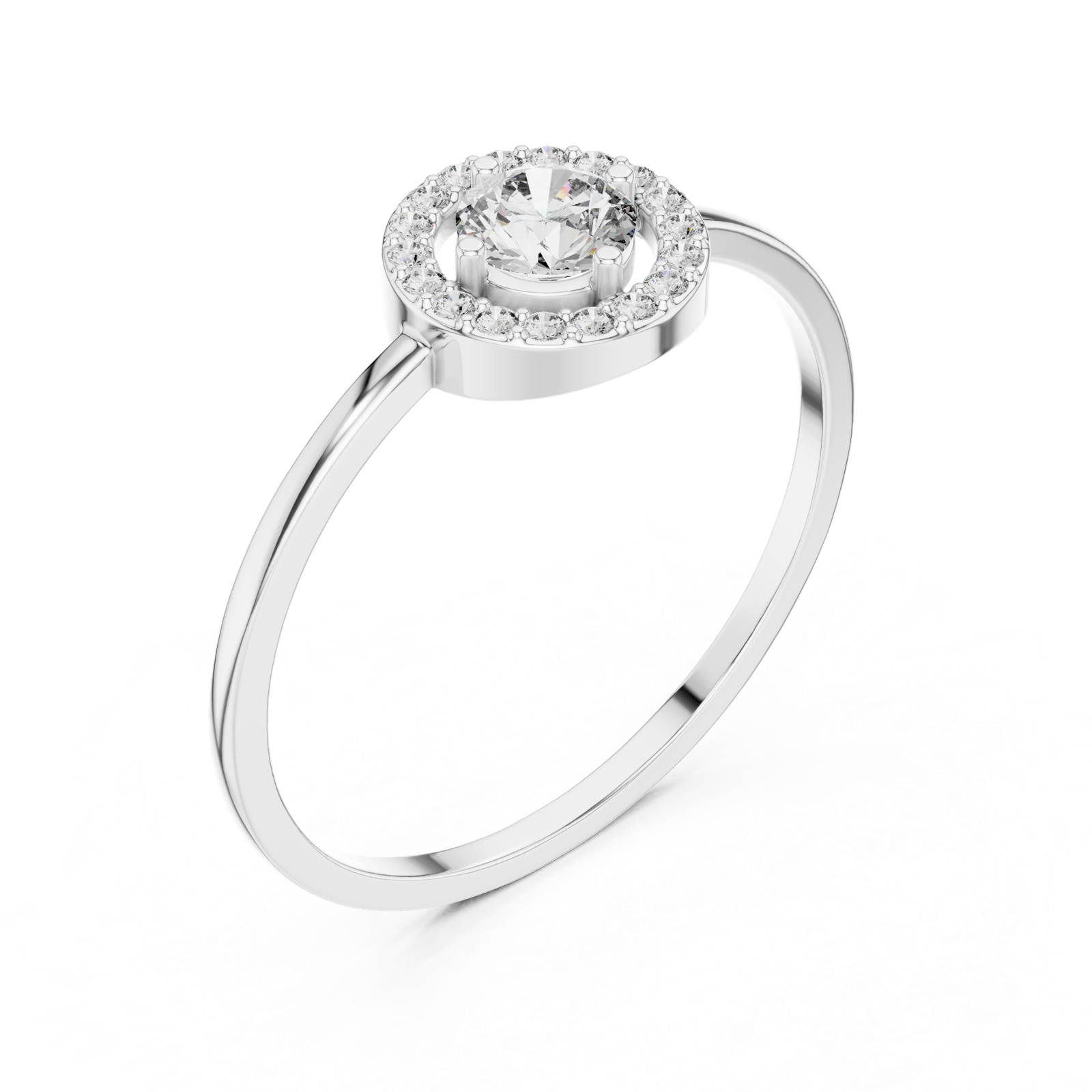 Gold Ring DR-6162, White Gold, view 2