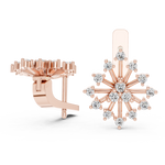 Gold Earrings L03-11, Rose Gold, view 1