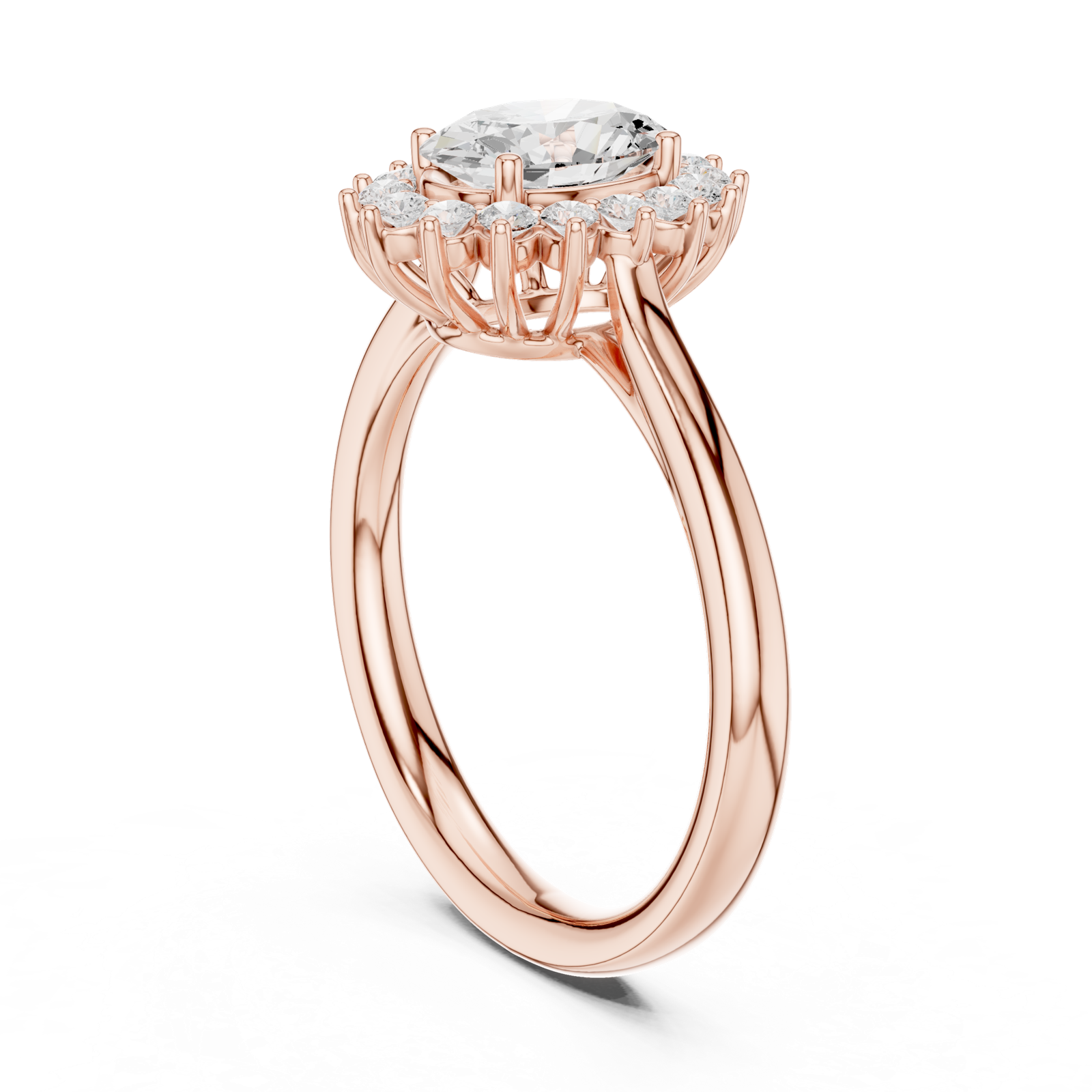 Gold Ring DDLR-698, Rose Gold, view 1