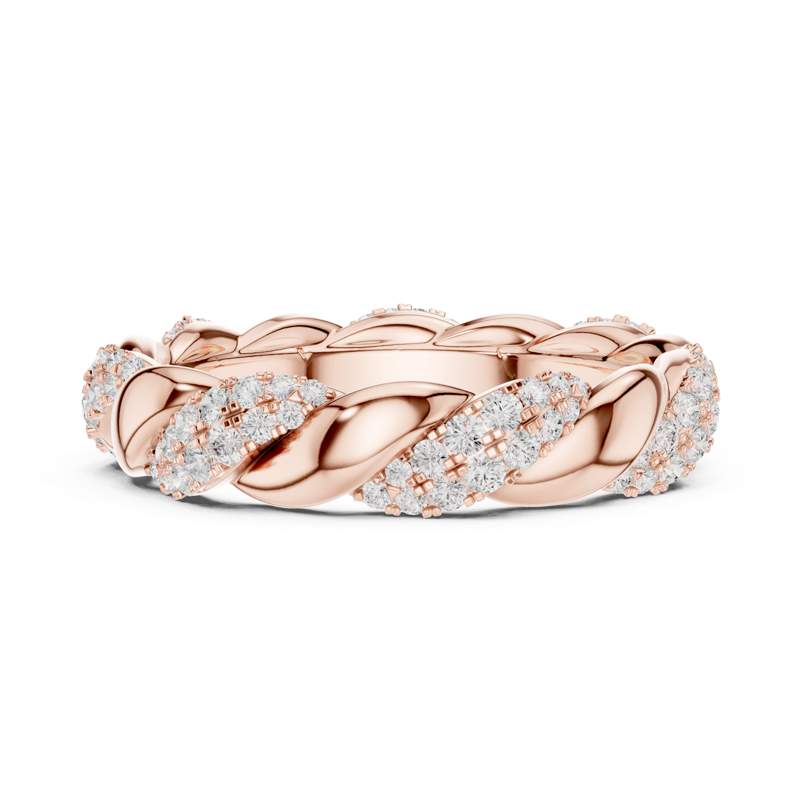 Gold Ring DDLR-419, Rose Gold, view 3