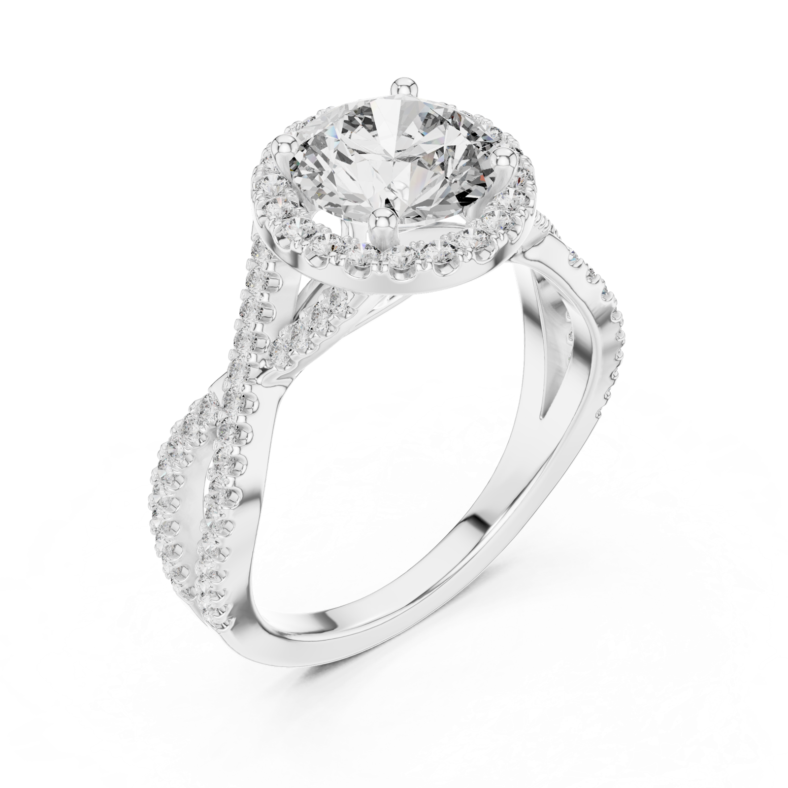 Gold Ring DDLR-152, White Gold, view 2