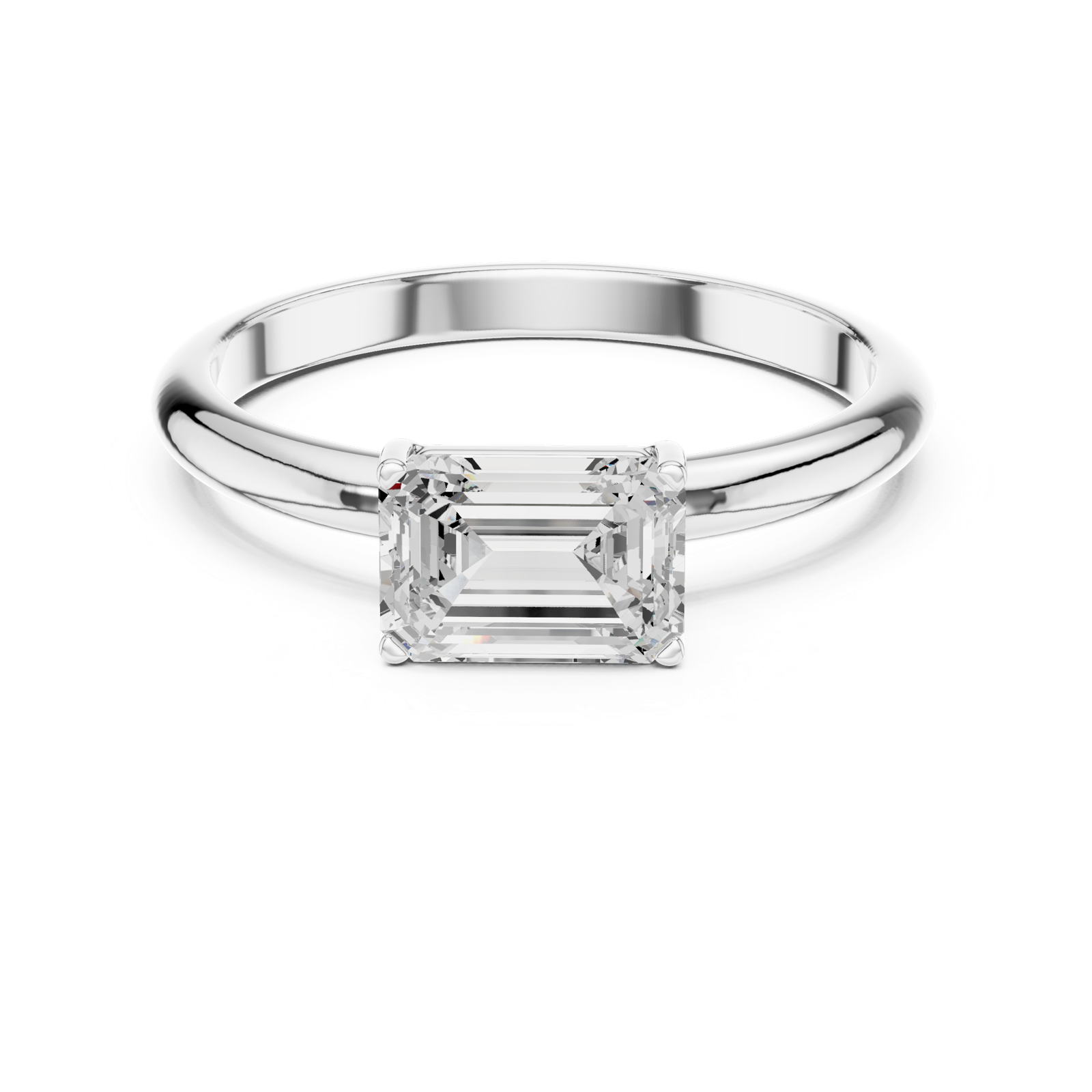 Gold Ring DDLR-1076, White Gold, view 4