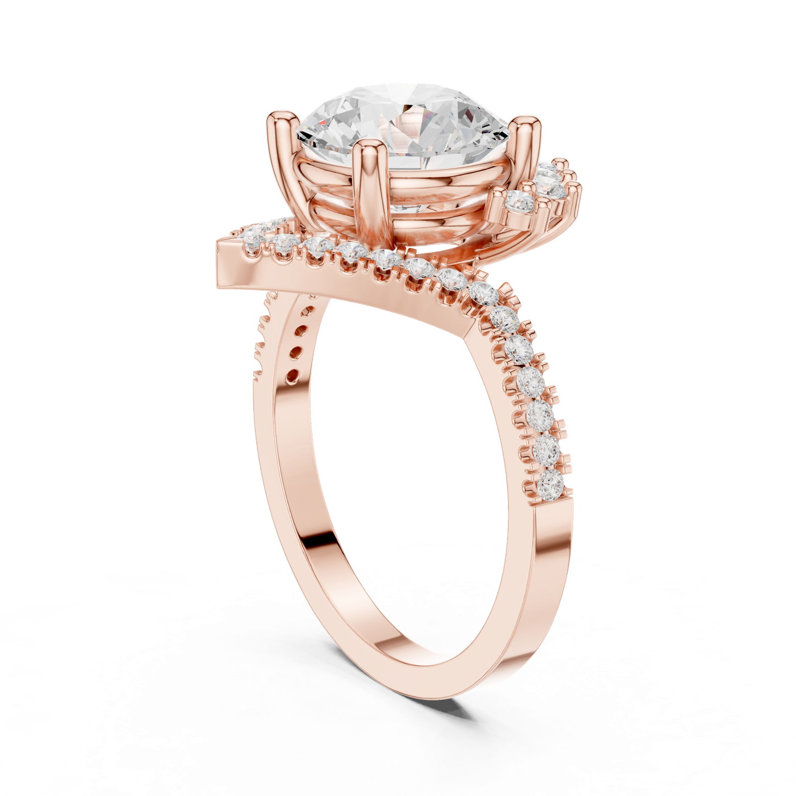 Gold Ring DDLR-406, Rose Gold