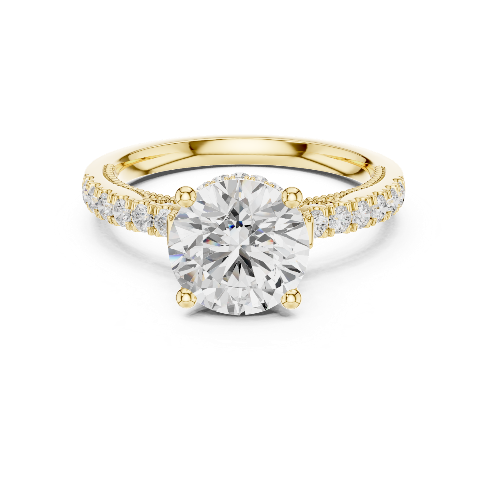 Gold Ring DDLR-263, Yellow Gold, view 4
