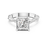 Gold Ring DDLR-160, White Gold, view 4