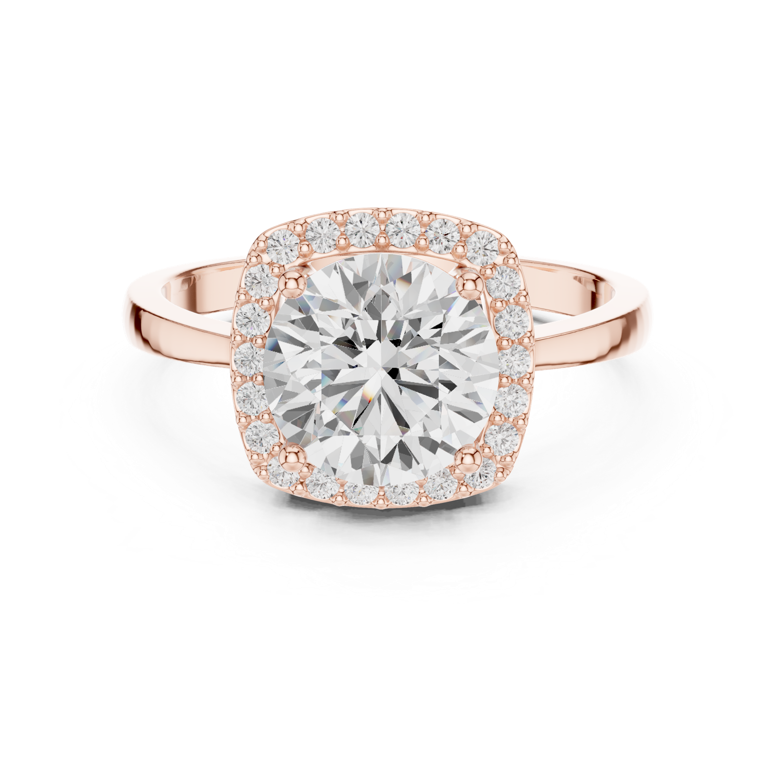Gold Ring DDLR-809, Rose Gold, view 4