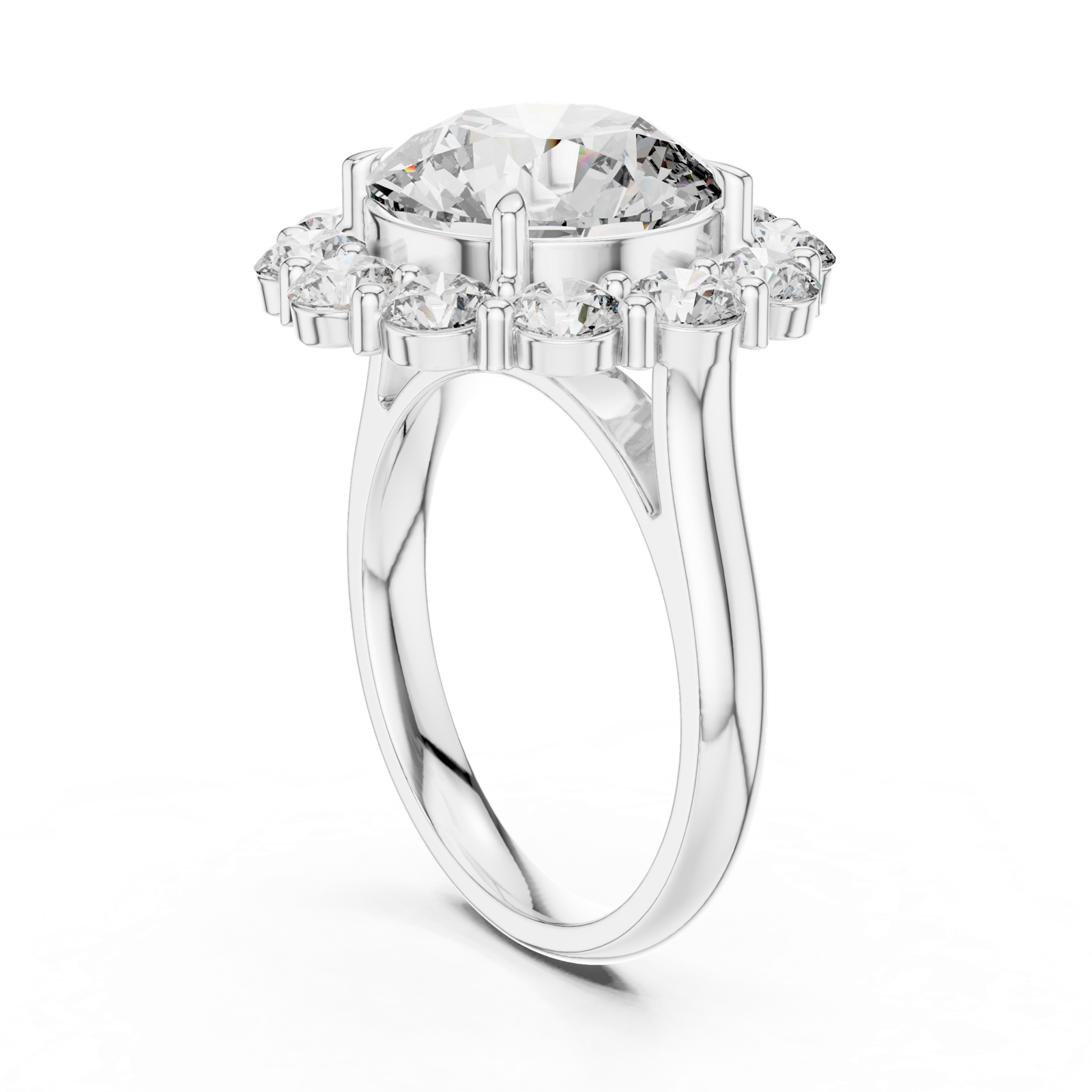 Gold Pendant 9-10025L_09, White Gold, view 1