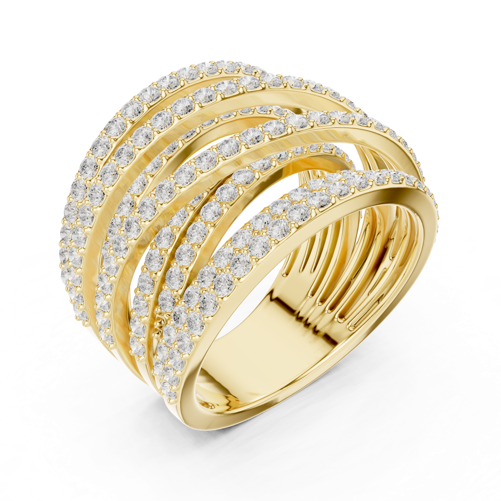 Gold Ring DDLR-855, Yellow Gold, view 2
