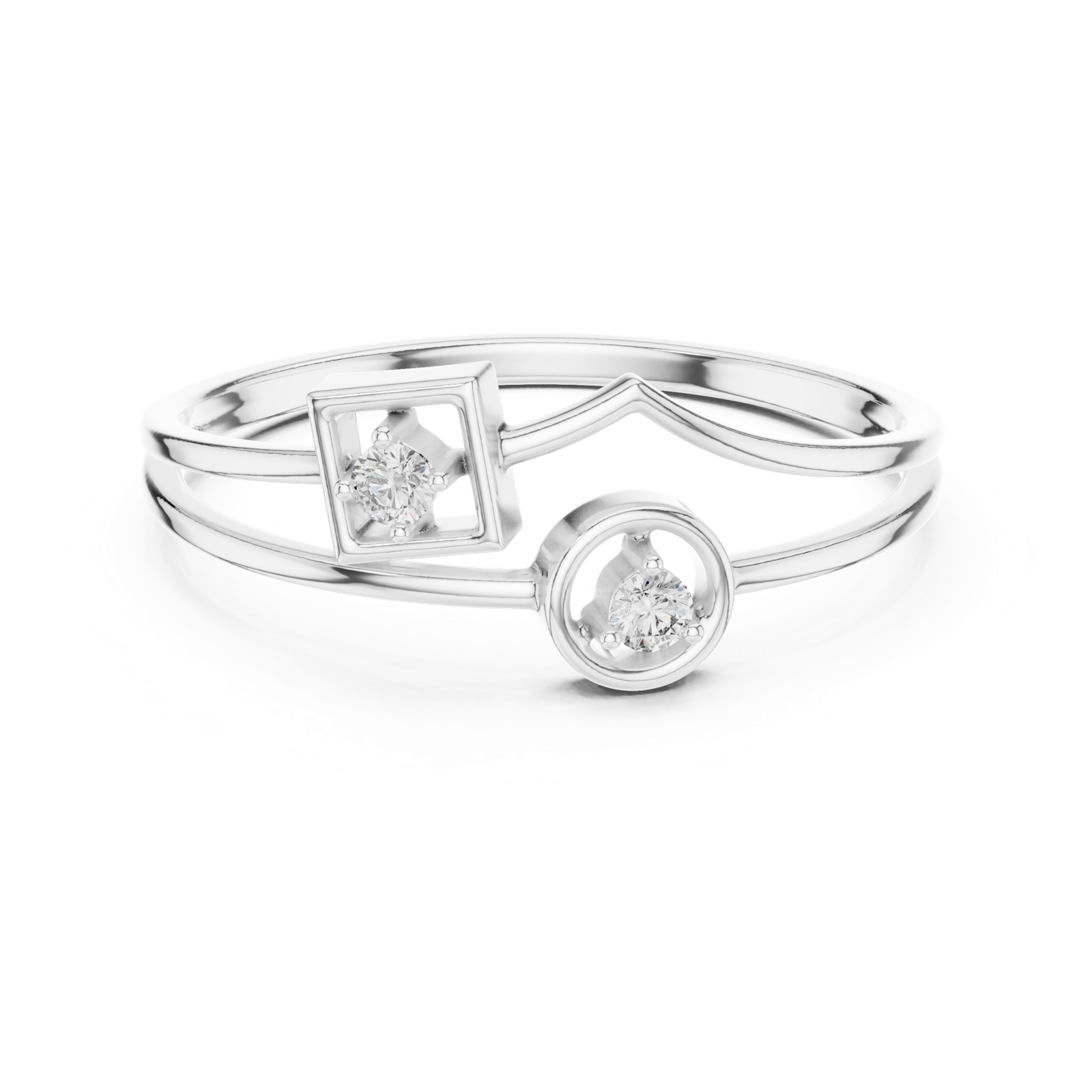 Gold Ring 1 (155), White Gold, view 4